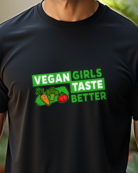 Vegan Girls Taste Better - Grüner Block Spruch