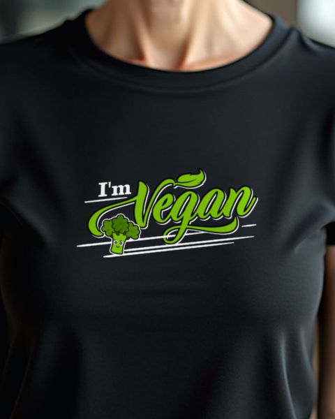 Stolz vegan mit I’m Vegan - Lustiges Vegan Statement Shirt