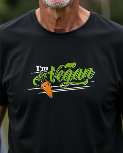 Stolz vegan mit I’m Vegan - Lustiges Vegan Statement Shirt