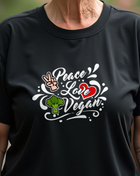 Peace Love Vegan - Pflanzlich leben Spruch
