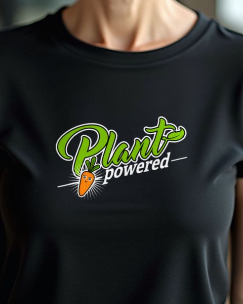 Plant Powered Schriftzug - Geschenk für Veganer