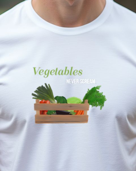 Vegetables Never Scream - Funny Vegetarian Shirt