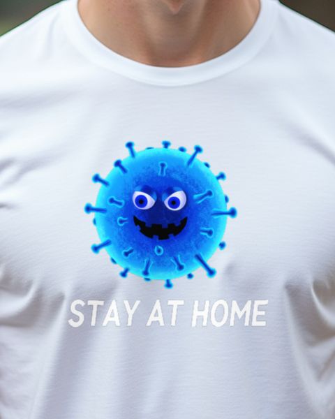 Stay at home - Grimmiges blaues Virus