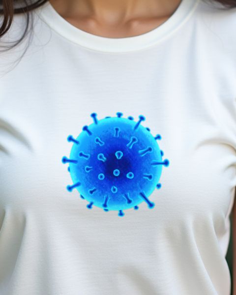 Virus - Blue Virus Particle Illustration