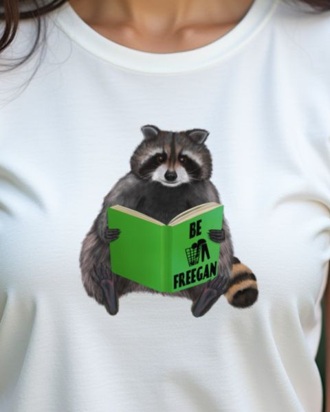 Waschbär Be freegan - Lustiges Containern Motiv