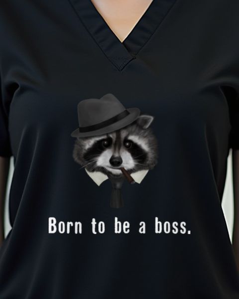 Raccoon Born to Be a Boss - Funny Boss Gift