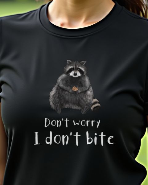 Waschbär Don’t worry I don’t bite - Lustiger Tierspruch