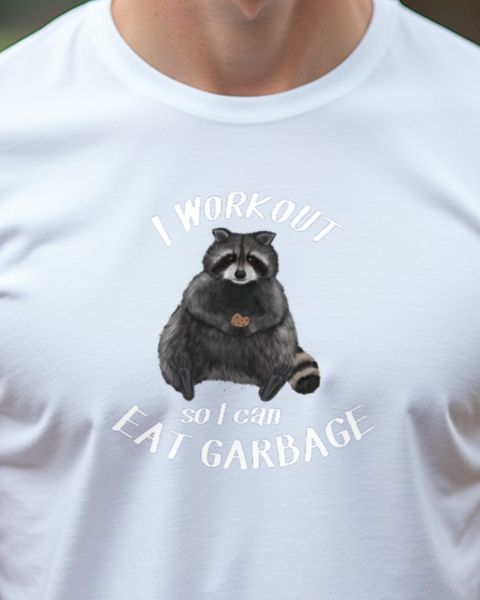 Waschbär I workout so I can eat garbage - Lustiges Gym Motiv