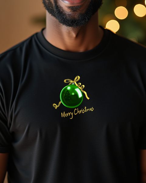 Green Christmas Ornament - Festive Holiday Bauble Design