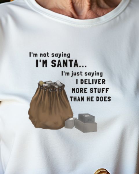 Santa vs Package Delivery Driver - Funny Mailman Xmas