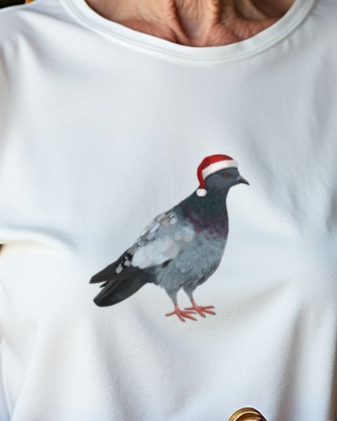 Christmas Pigeon - Cute Holiday Dove Design