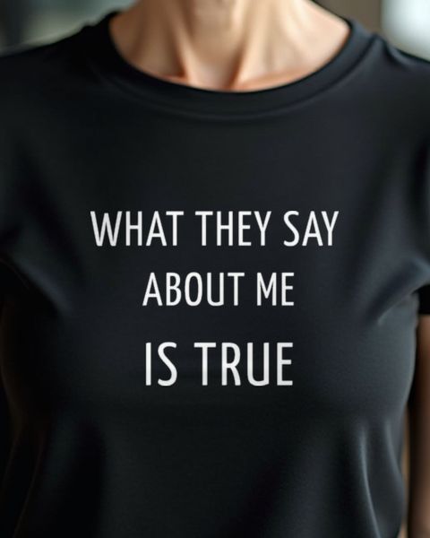What They Say About Me Is True - Funny Saying