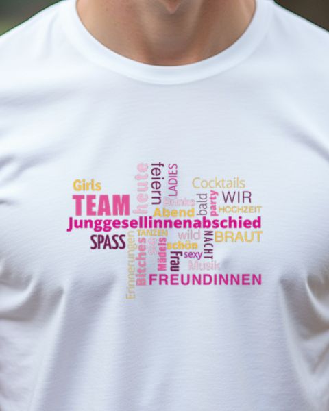 Wortwolke Junggesellinnenabschied - JGA Motiv für Mädels