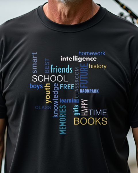 School Word Cloud - Books and Homework Gift for Students