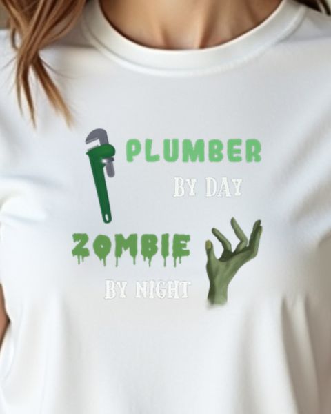 Zombie Klempner - Lustiges Halloween Shirt Installateur