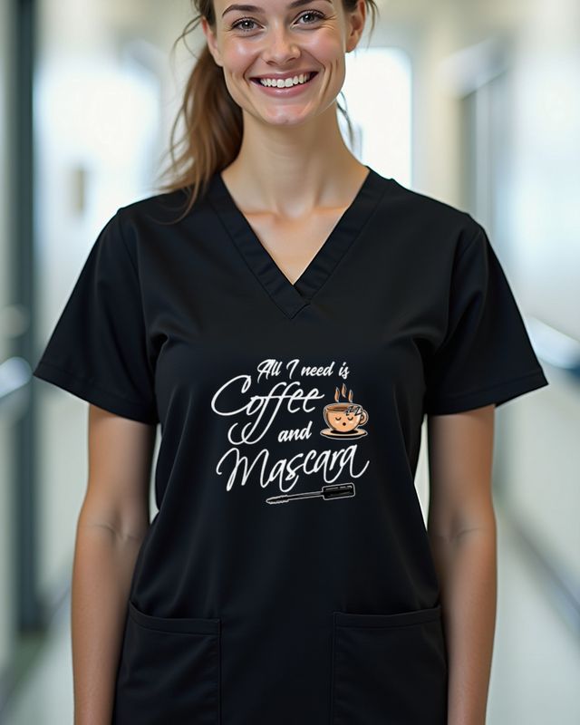 Mama braucht Coffee and Mascara - Lustiges Kaffee Motiv – T-Shirt