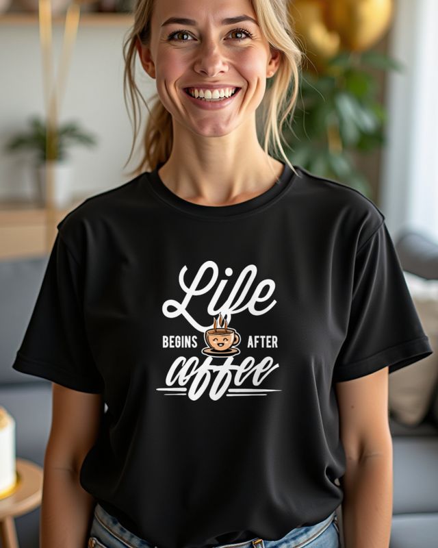 Erst Kaffee dann Leben - Life begins after Coffee Shirt – T-Shirt