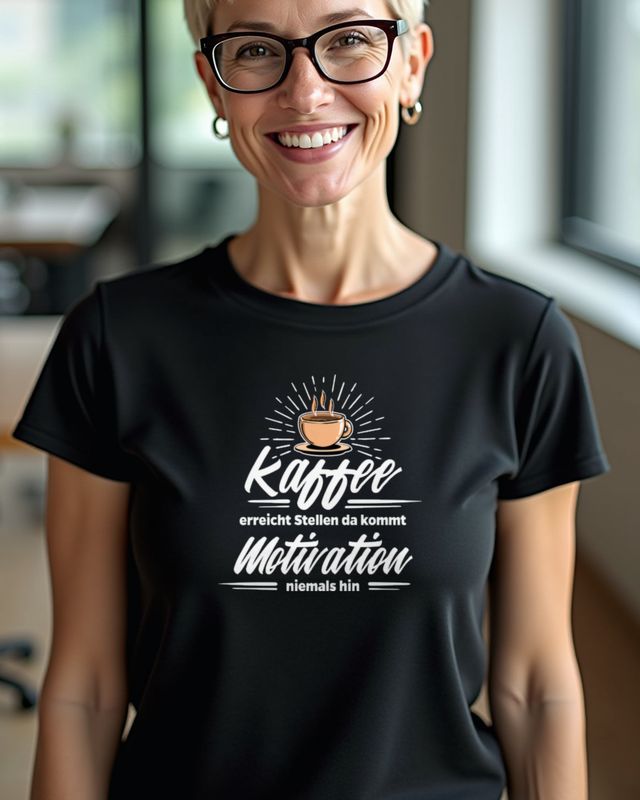 Motivation aus der Tasse - Kaffee Spruch Geschenk – T-Shirt