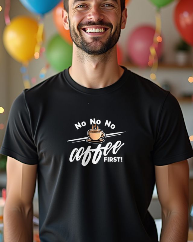 No No No - Funny Coffee Saying for Grumpy Mornings โ T-Shirt