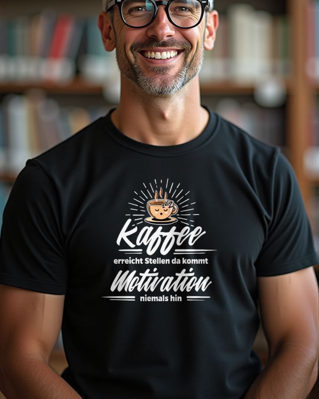 Motivation aus der Tasse - Coffee Motivation Kaffee Shirt – T-Shirt