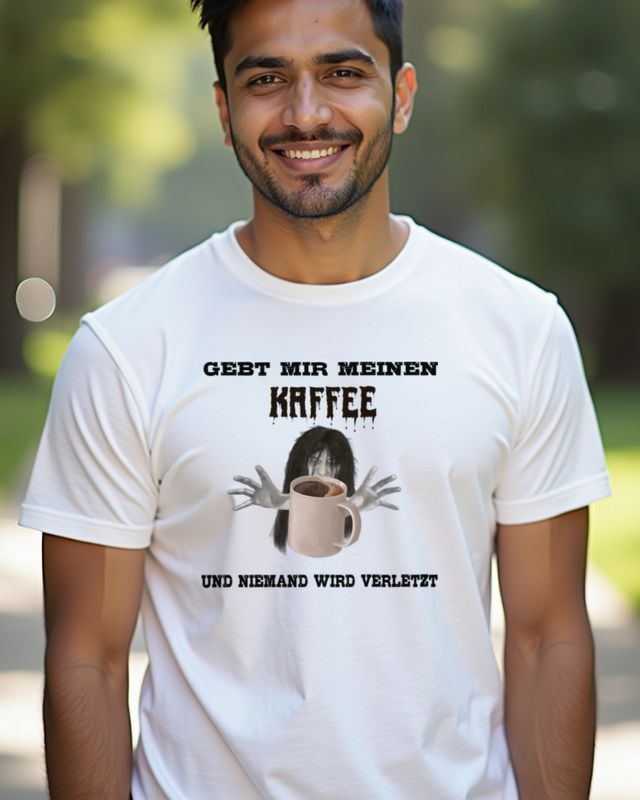 Kaffee und niemand wird verletzt - Lustiger Kaffee Spruch – T-Shirt