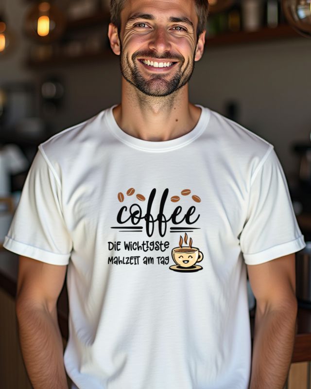 Kaffeebohne - Die wichtigste Mahlzeit des Tages – T-Shirt