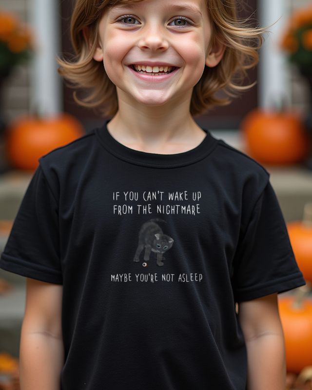 Katze mit Augapfel - Nightmare Asleep - Halloween Shirt – T-Shirt