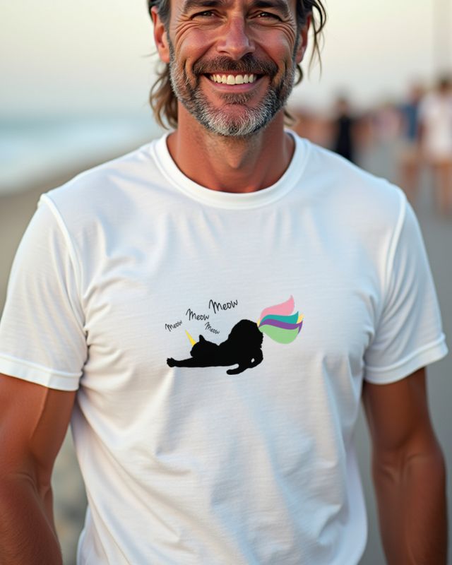 Horned Cat - Funny Caticorn Design for Cat Lovers – T-Shirt