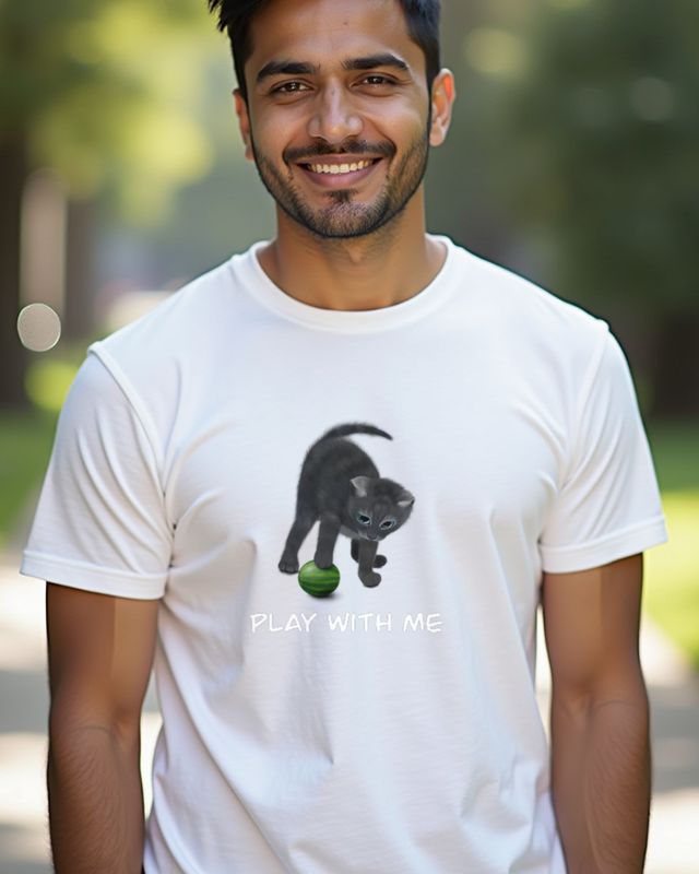 Katze & Wassermelone - Play with me Katzen Geschenk – T-Shirt