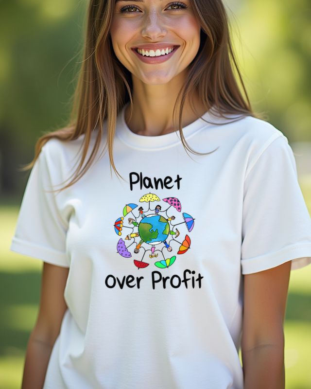 Planet over Profit - Kinderkreis um die Erde – T-Shirt