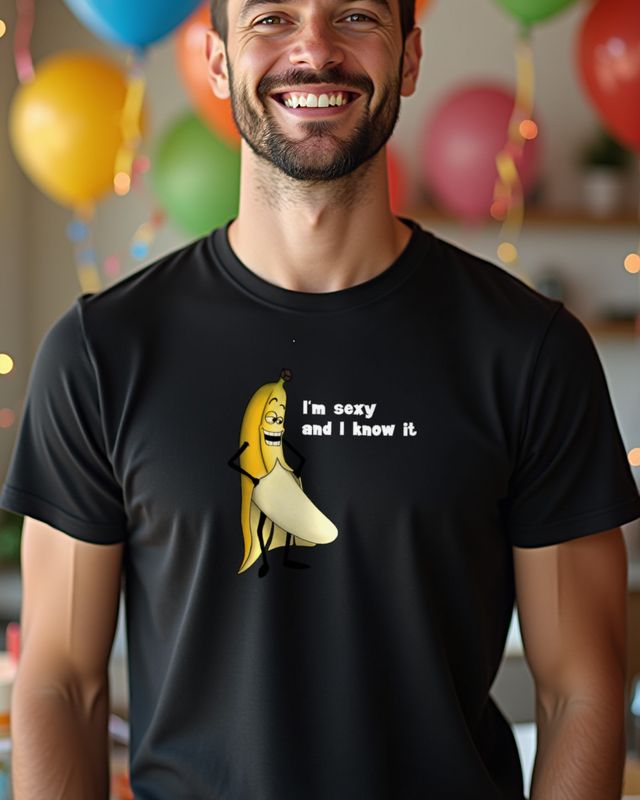 Freche Banane Kinky und Sexy - Lustiges Obst Motiv – T-Shirt