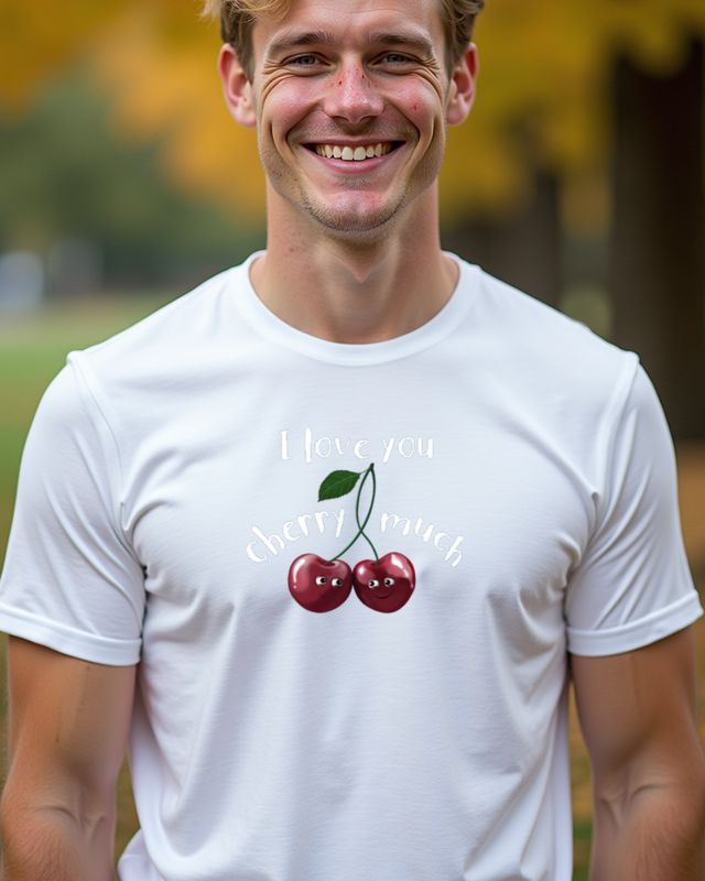Kirschen Love You Cherry Much - Süßes Valentinstag Motiv – T-Shirt