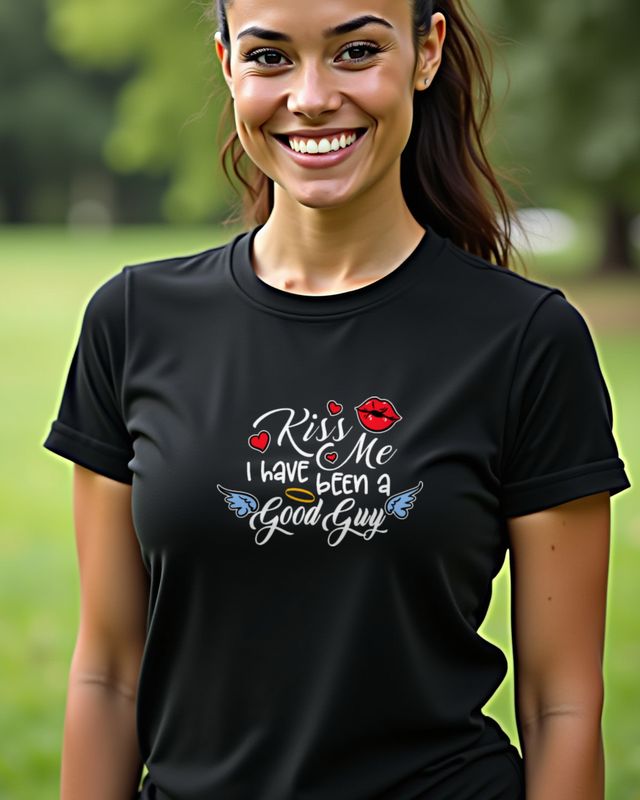 Kiss me I’ve been a Good Guy - Funny Flirty Valentine Gift – T-Shirt