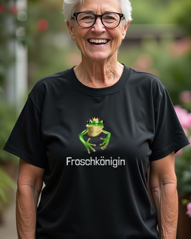 Kleiner süßer Frosch Froschkönigin - Frosch Geschenk Frauen – T-Shirt