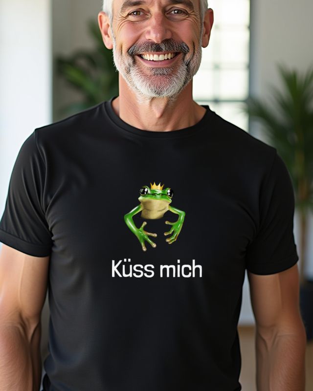 Kleiner süßer Frosch Küss mich - Valentinstag Geschenk – T-Shirt