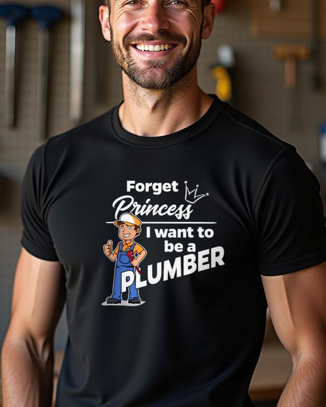 Forget Princess I Want to Be a Plumber - Klempner – T-Shirt