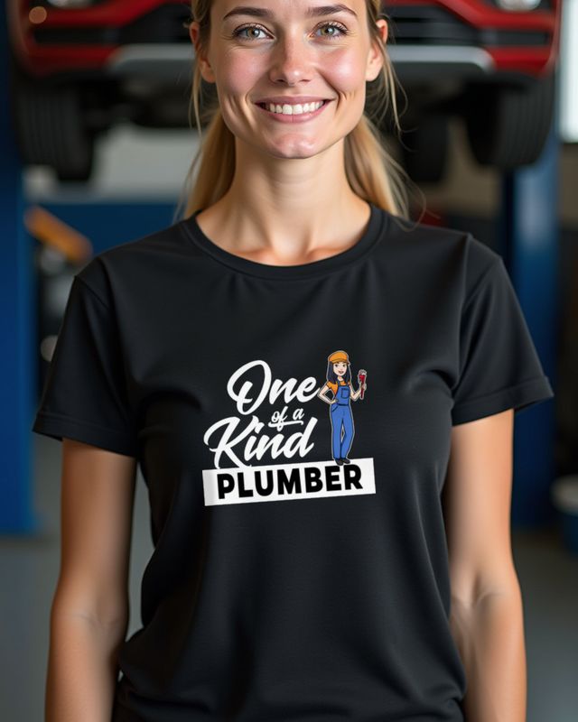One of a Kind Female Plumber - Klempnerin Geschenk – T-Shirt