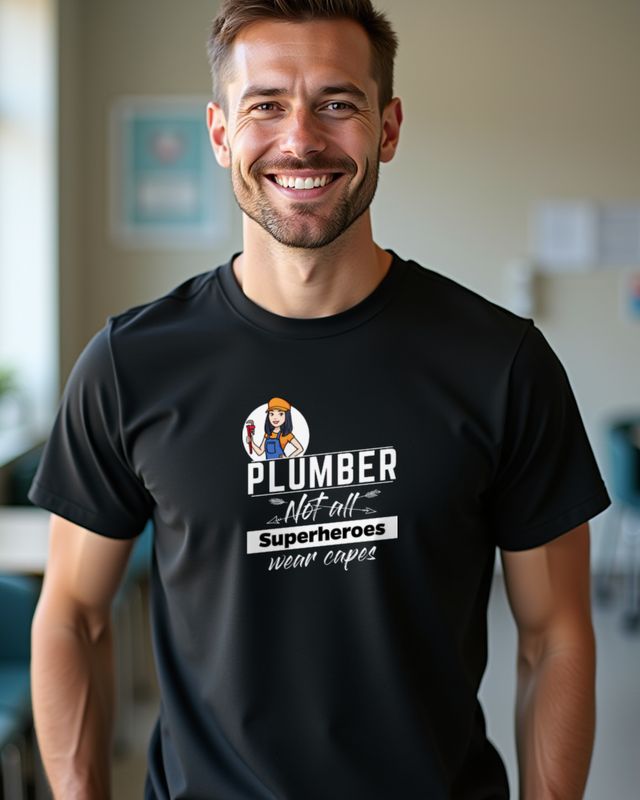 Plumber Not All Superheroes Wear Capes - Heldin – T-Shirt