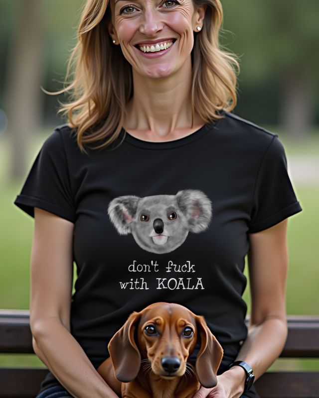Koala mit frechem Warnspruch - Lustiges Koalabär Motiv – T-Shirt