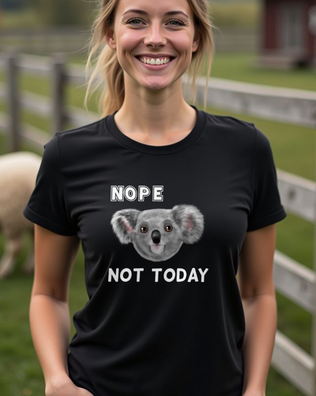Koala Nope Not Today - Funny Lazy Day Shirt โ T-Shirt