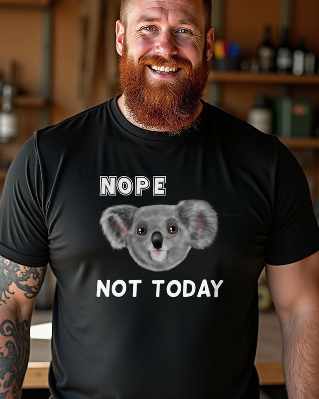 Koala Nope Not Today - Lustiges Faulenzer Shirt