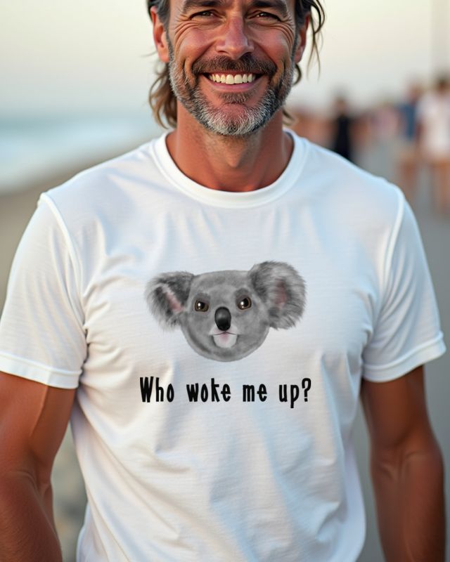 Koala Who Woke Me Up - Funny Not a Morning Person Shirt