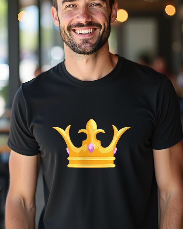 Krone Motiv - Schlichtes Design für Königinnen und Könige – T-Shirt