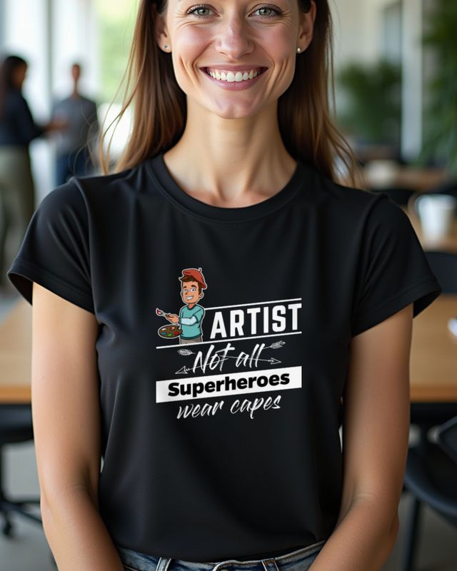 Artist Not All Superheroes Wear Capes - Maler – T-Shirt
