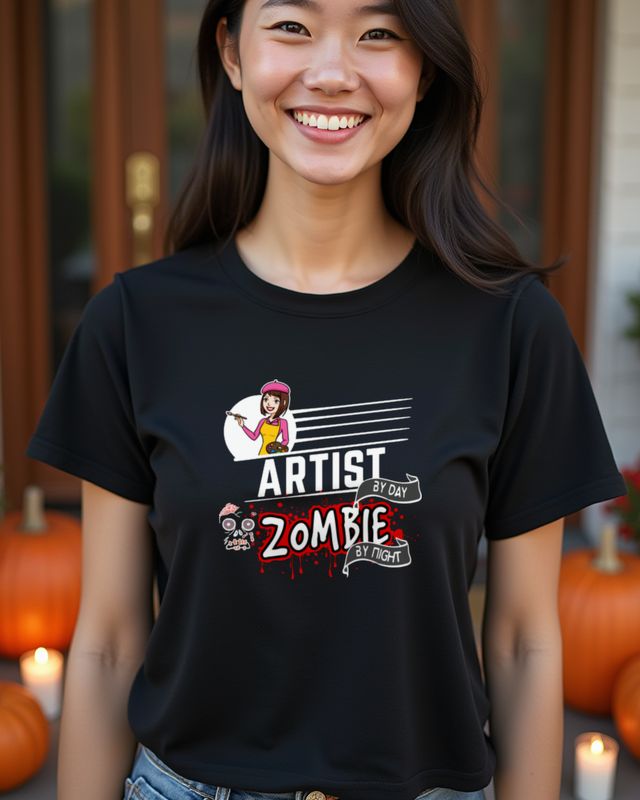 Female Artist by Day Zombie by Night - Halloween Women β T-Shirt