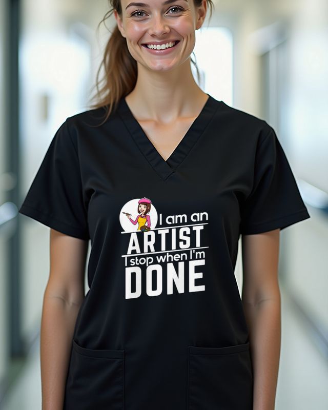 Dedicated Woman Artist - I Stop When I’m Done Saying – T-Shirt