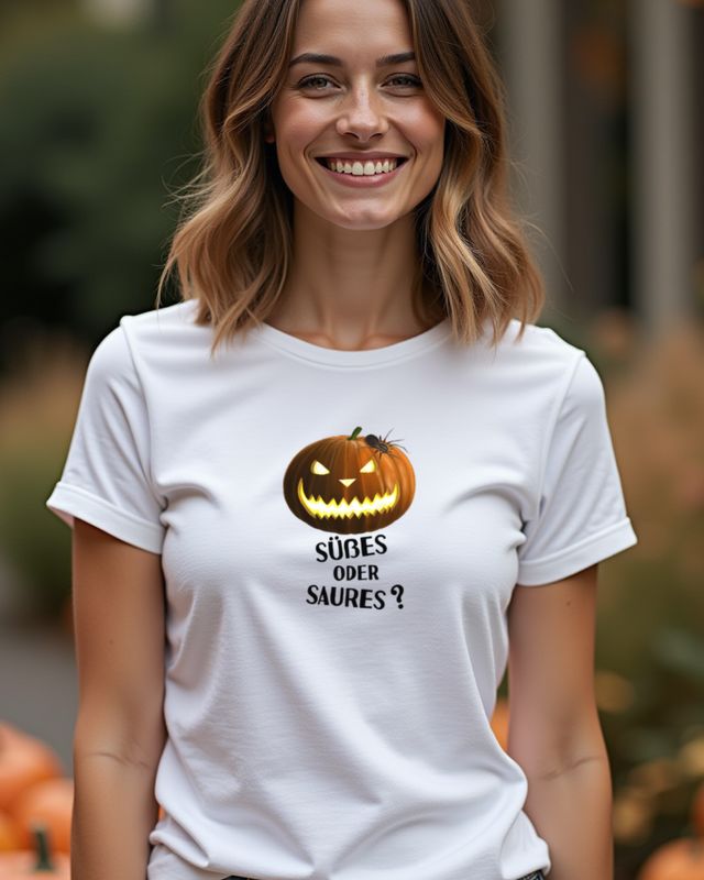 Kürbis - Süßes oder Saures - Halloween Motiv für Kinder – T-Shirt