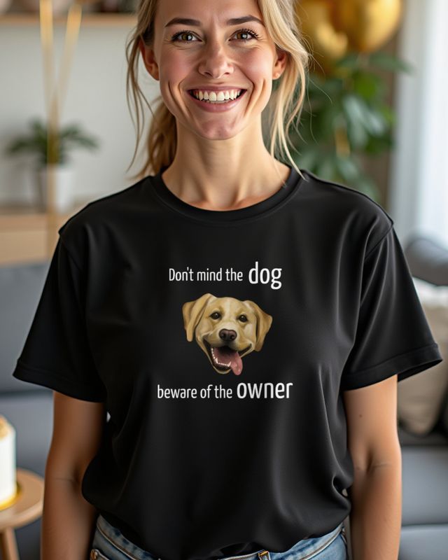 Labrador - Don’t mind the dog, beware of owner – T-Shirt