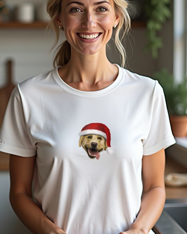 Labrador liebt Weihnachten - Süßer Hund Weihnachtsmotiv – T-Shirt