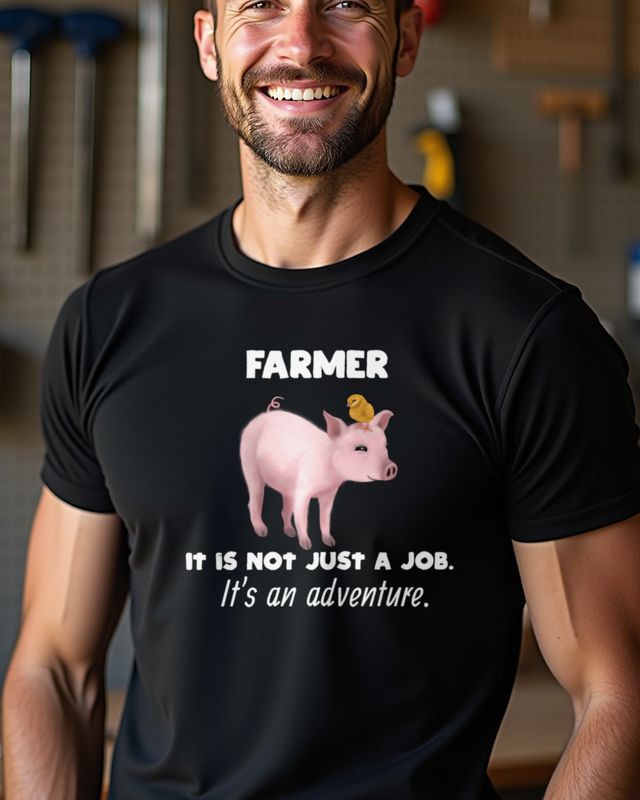 Landwirt Abenteuer Beruf - Illustriertes Bauernhof Motiv – T-Shirt